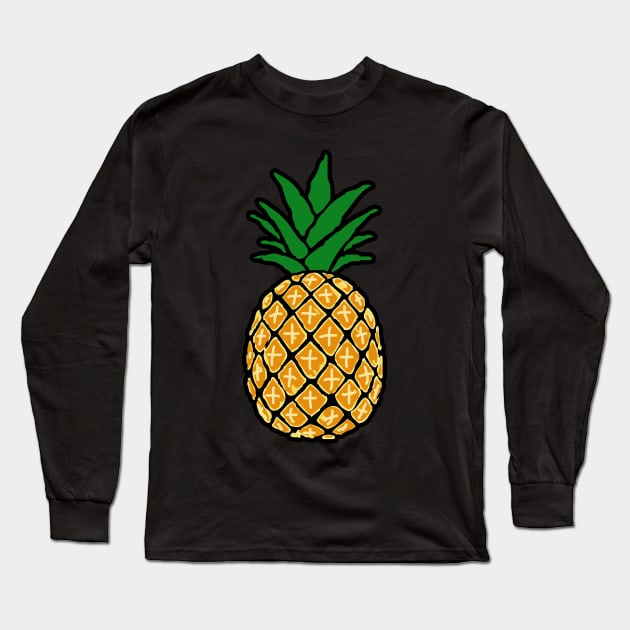 Pineapple #1 Long Sleeve T-Shirt by headrubble